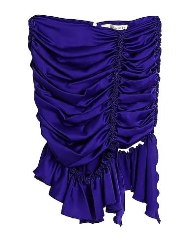 Dark purple Satin Mini skirt