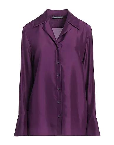 Dark purple Satin Silk shirts & blouses