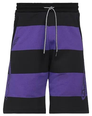 Dark purple Sweatshirt Shorts & Bermuda