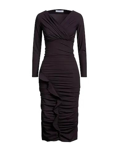 Dark purple Synthetic fabric Midi dress