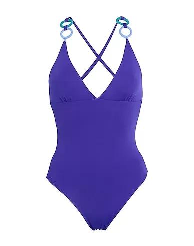 Dark purple Synthetic fabric One-piece swimsuits