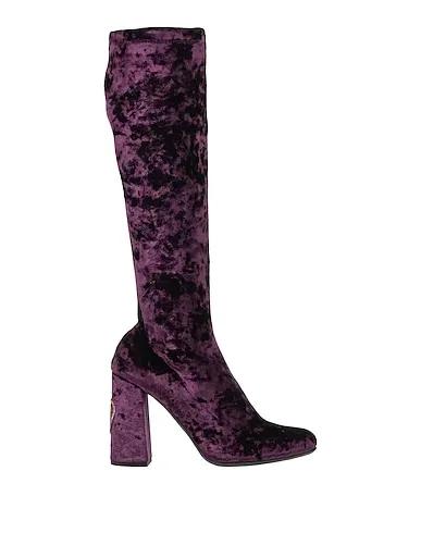 Dark purple Velvet Boots