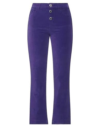 Dark purple Velvet Casual pants