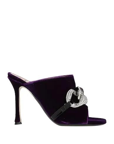 Dark purple Velvet Sandals