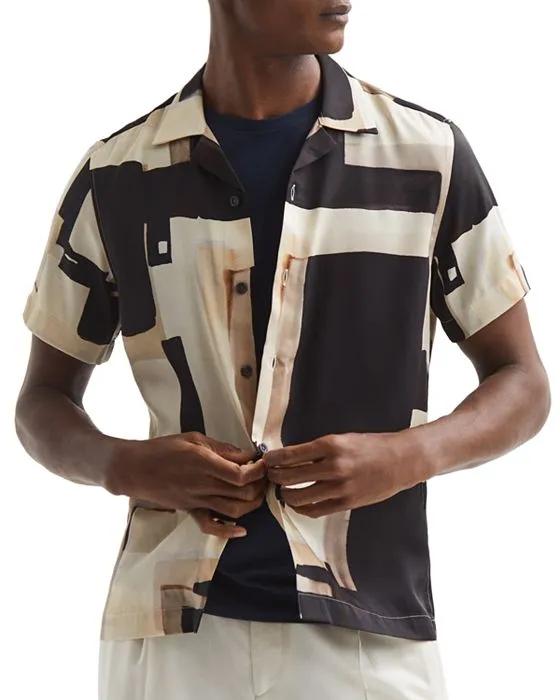 Deekay Short Sleeve Cuban Abstract Print Shirt