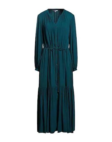 Deep jade Crêpe Long dress