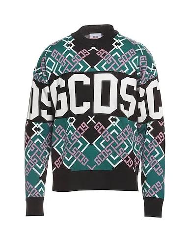Deep jade Jacquard Sweater