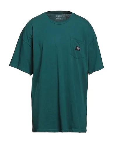 Deep jade Jersey Basic T-shirt MN WOVEN PATCH POCKET M
