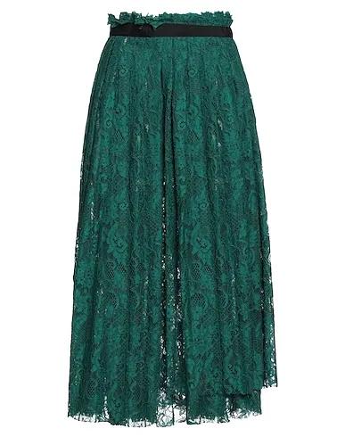 Deep jade Lace Maxi Skirts