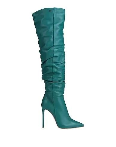 Deep jade Leather Boots