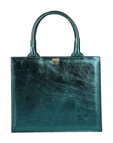 Deep jade Leather Handbag