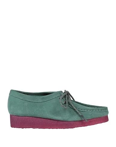 Deep jade Leather Laced shoes WALLABEE W        
