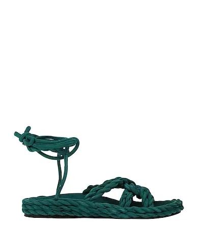 Deep jade Leather Sandals