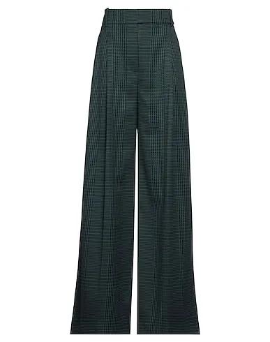 Deep jade Plain weave Casual pants