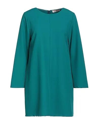 Deep jade Plain weave Short dress