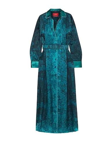 Deep jade Satin Long dress