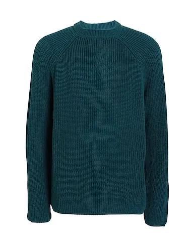 Deep jade Sweater Topman regular knitted jumper with raglan sleeve in green - MGREEN
