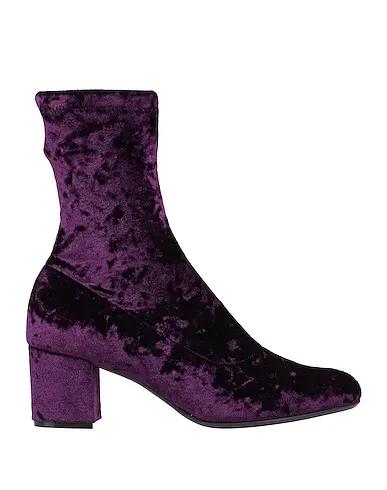 Deep purple Chenille Ankle boot