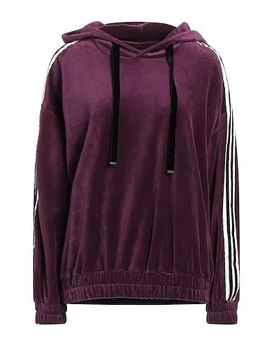 Deep purple Chenille Hooded sweatshirt