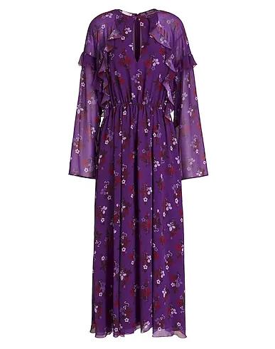 Deep purple Chiffon Long dress