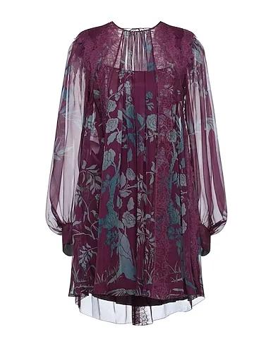 Deep purple Chiffon Short dress