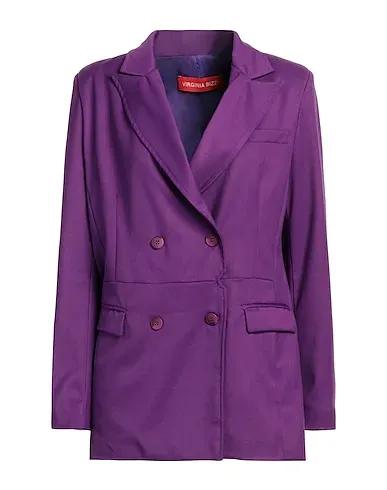 Deep purple Cotton twill Blazer