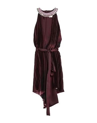 Deep purple Cotton twill Short dress