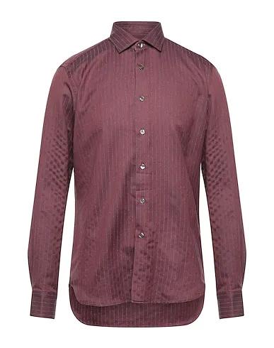 Deep purple Cotton twill Striped shirt