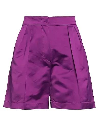 Deep purple Crêpe Shorts & Bermuda