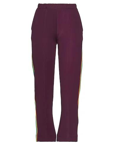 Deep purple Cropped pants & culottes EC RIB CROP TRACK PANTS
