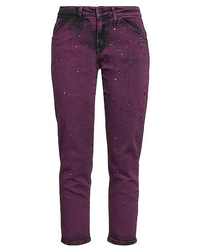 Deep purple Denim Denim pants