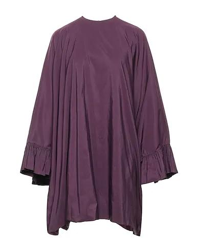 Deep purple Gabardine Elegant dress