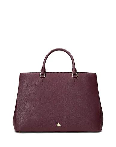 Deep purple Handbag CROSSHATCH LEATHER LARGE HANNA SATCHEL
