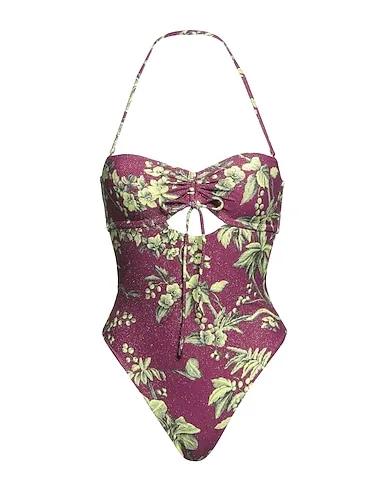 Deep purple Jersey One-piece swimsuits