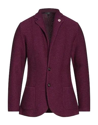 Deep purple Knitted Blazer