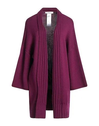 Deep purple Knitted Cardigan