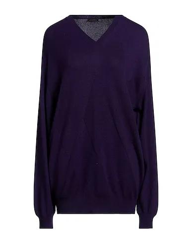 Deep purple Knitted Cashmere blend