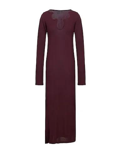 Deep purple Knitted Long dress VISCOSE BLEND MAXI DRESS
