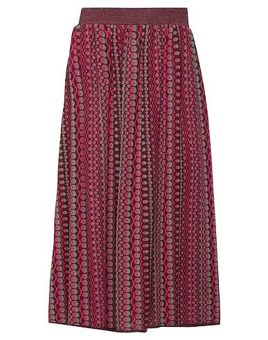 Deep purple Knitted Midi skirt
