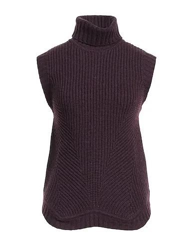 Deep purple Knitted Sleeveless sweater