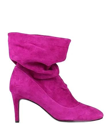 Deep purple Leather Ankle boot