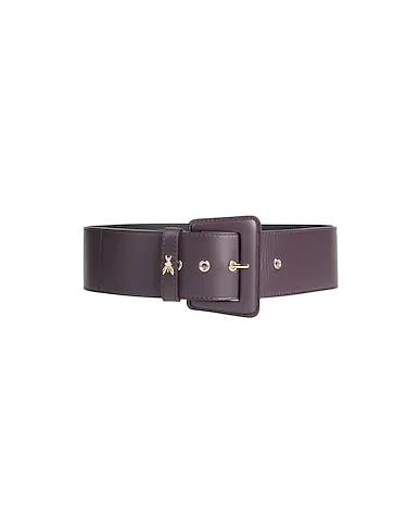 Deep purple Leather High-waist belt