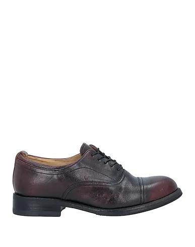 Deep purple Leather Laced shoes