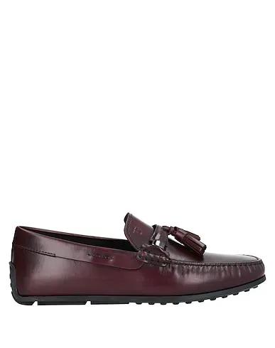 Deep purple Leather Loafers
