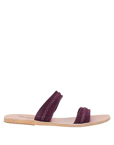 Deep purple Leather Sandals