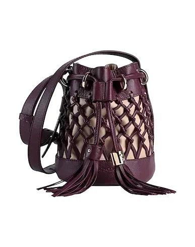 Deep purple Leather Shoulder bag