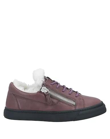 Deep purple Leather Sneakers