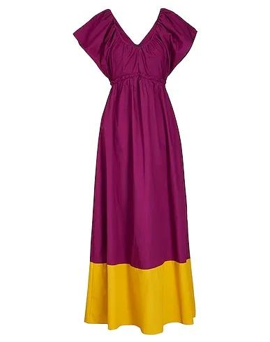 Deep purple Long dress ORGANIC COTTON BI-COLOR MAXI DRESS
