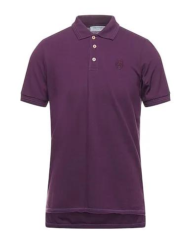 Deep purple Piqué Polo shirt