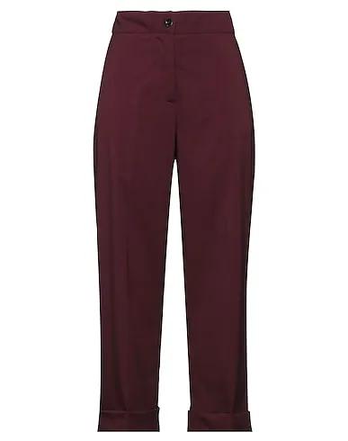 Deep purple Plain weave Casual pants